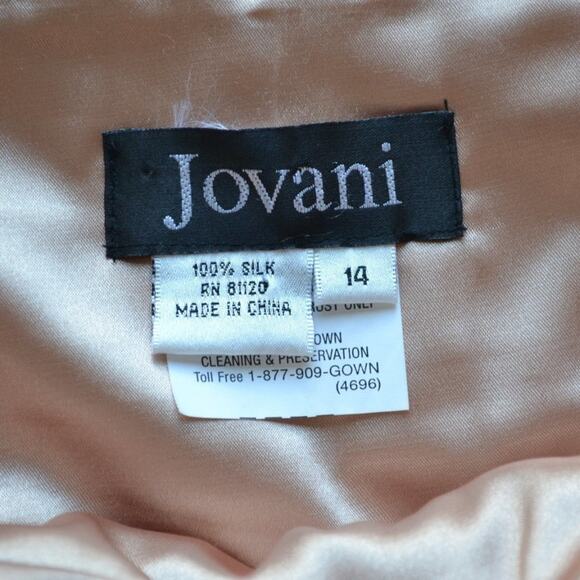 Jovani Beaded 100% Silk Cocktail Dress - Picture 3 of 4